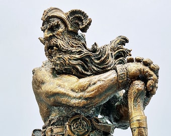 Frost Riesige Statue, Kunstharz Skulptur | Wikinger Fabelwesen Figur | Legendäre Nordische Mythologie Figur. Fantasie Kunst Dekor