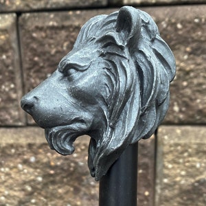 Lion Head Umbrella, Hand Sculpted Resin | Medieval Gothic Umbrella | Fantasy Cosplay Lion Umbrella Cane, Gothic Accessory