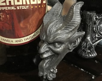 Krampus Bottle Opener, pewter finish