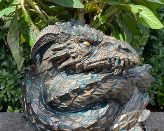 Coiled Dragon Planter, Large Version