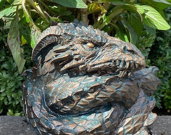 Coiled Dragon Planter, Large Version