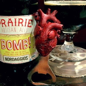 Anatomical Heart Bottle Opener, Hand Painted Resin | Gothic Medical Decor, Anatomy Heart Bottle Opener |Fantasy Gothic Beer and Barware Gift