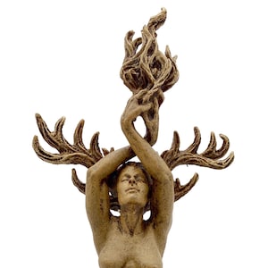 Prakrit Shakti: The Awakening Spirit, Hand Painted Resin Statue |  Mythical Yoga Meditation Figurine | Goddess Altar Statue for Yoga Lovers