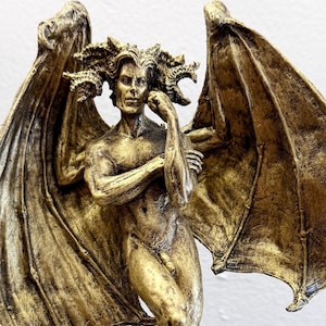 Lucifer Morning Star Statue, Half Scale | Mythological Deities Figurine | Fallen Angel Statue | Satan Altar Statue for Gothic Home Decor