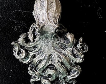 Octopus Magnet, Hand Painted Resin Sculpture | Nautical Fantasy Decor | Octopus Kraken Magnet for Fantasy and Gothic Decor