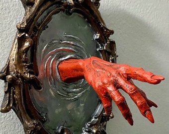 Spectral Hand Wall Plaque, Blood Red