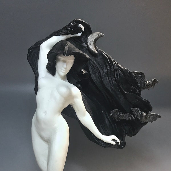 Nyx, the Goddess of the Night, black and white finish