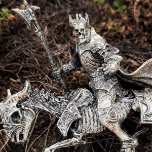 Death Knight Statue/ Four Horsemen: War, Hand Painted Resin Figurine| Undead Horror Art | Gift for Gamers, Gothic & Dark Fantasy Collectors