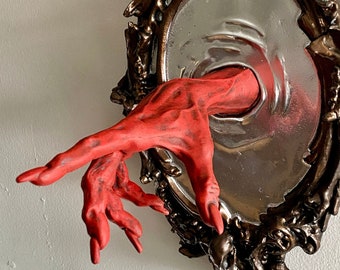 Spectral Hand Wall Plaque, Large Version, Blood Red