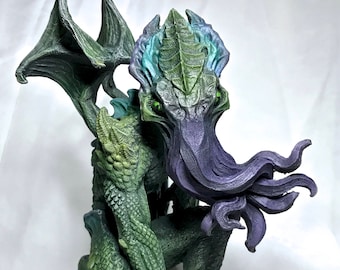 H.P. Lovecraft’s Cthulhu Rising Statue, Full Color Sculpture | Cthulhu Mythos Monster Figurine | Lovecraftian Horror Decor and Gamer Gift