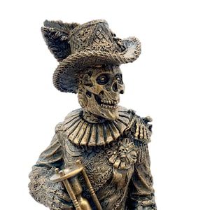 Masque of the Red Death Bust, Hand Painted Resin Sculpture | Edgar Allan Poe Gothic Halloween Figurine | Literary Gift and Spooky Home Decor