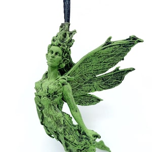 Titania, ornament koningin van de feeën, handgeschilderd harsbeeldhouwwerk | Mythisch elfenkoninginbeeldje | Sprookjeornament, fantasiekunstdecoratie