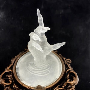 Spectral Hand Nightlight, Hand Painted Resin Sculpture | Victorian Gothic Night Light |  Ghost Hand Lighting for Gothic Fantasy Home Decor