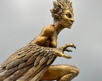 Harpy Statue, Bronze Finish