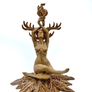 Prakrit Shakti: The Awakening Spirit Statue, Half Scale Resin|  Mythical Yoga Meditation Figurine | Goddess Altar Statue for Yoga Lovers