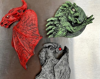 Set of Magnets: Cryptozoology, Jersey Devil, Mothman, Chupacabra