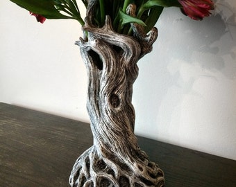 Vase arbre, finition blanche