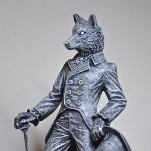 Gentleman Wolf Statue