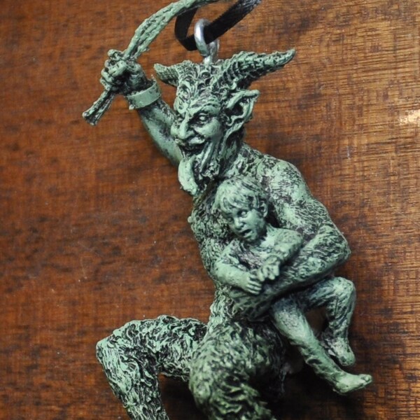 Krampus Ornament, version 2, green finish