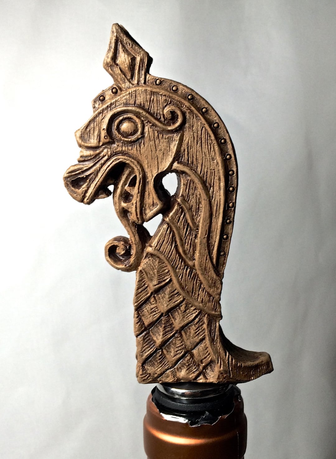 viking ship dragon head template