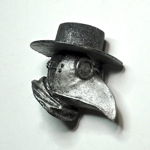 Magnete del Dottore della Peste, scultura in resina dipinta a mano / Arte medievale gotica / Magnete del Dottore della Peste per decorazioni fantasy e gotiche immagine 5