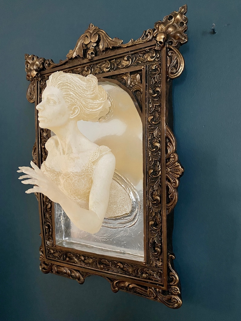 Ghost in the Mirror Wall Plaque, Extra Large Version, Glow in the Dark image 1