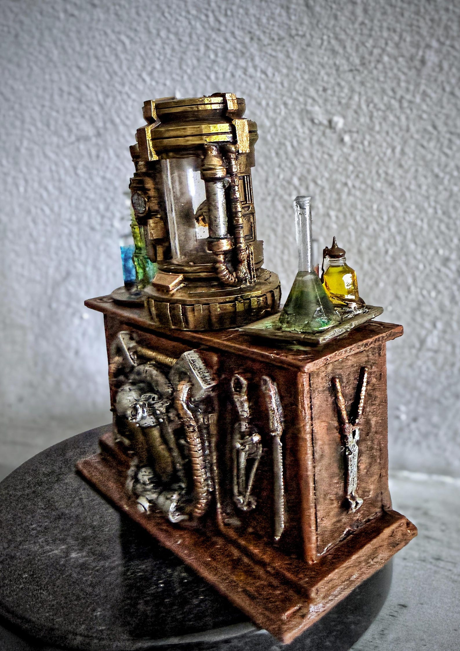 Frankenstein Lab Objects Frankenstein Laboratory Tealight Holder, Full Color | Mad Scientist Lab ...