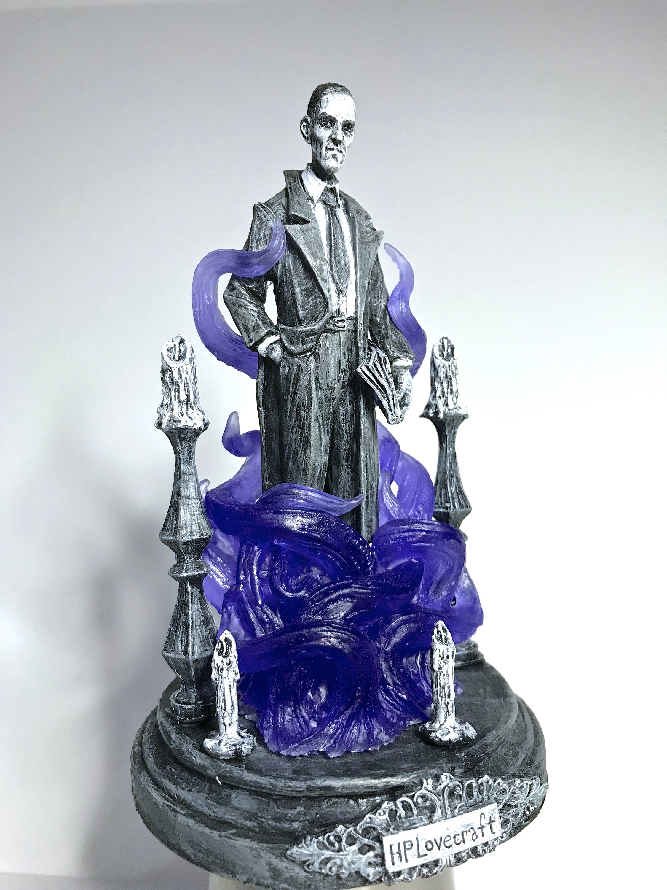 H.P. Lovecraft Statue, Designed With Abigail Larson, Purple