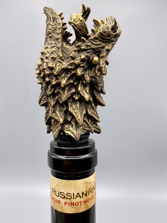 Dragon Winestopper, Hand Sculpted Resin, Mythic Fantasy Art 