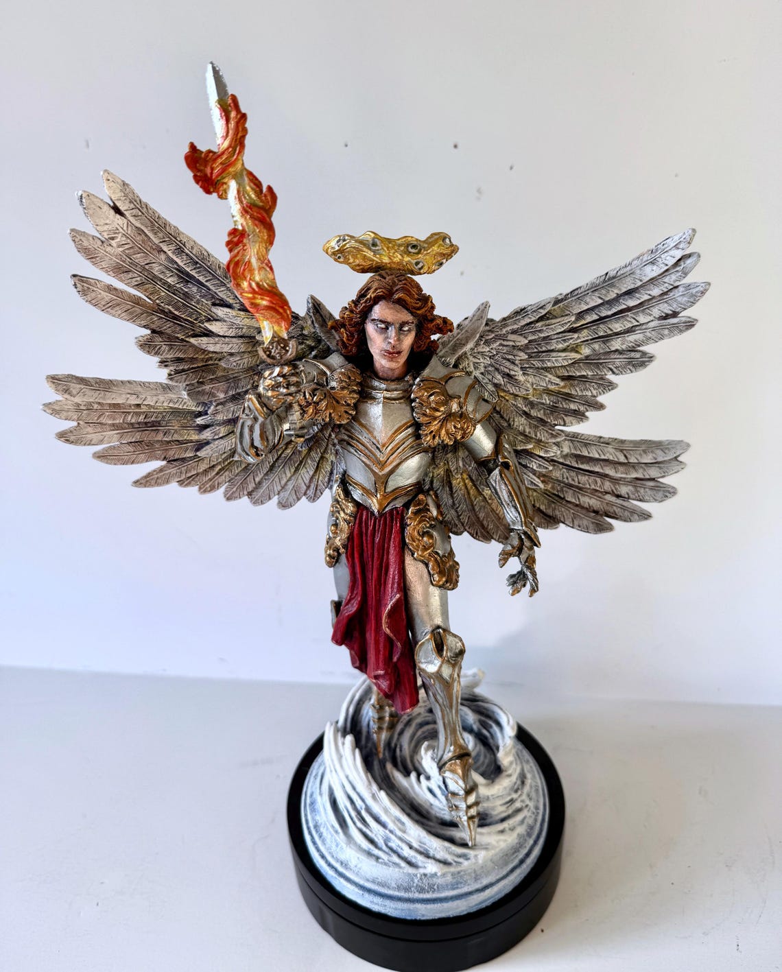 Saint Michael the Archangel Statue, Full Color | Mythological Figurine ...
