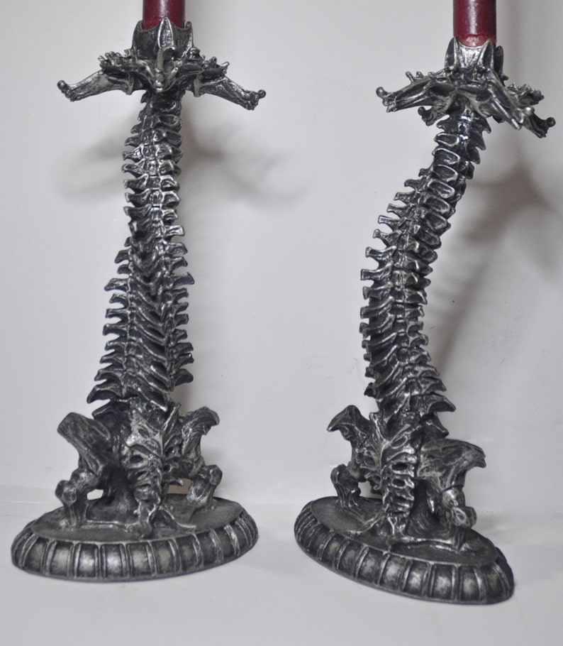 Helix Ossuary Candlestick holders, pair image 4