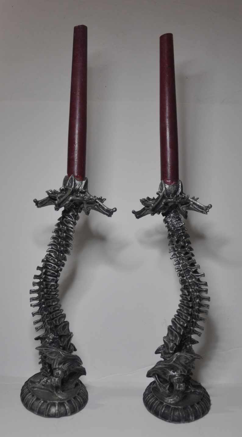 Helix Ossuary Candlestick holders, pair image 3