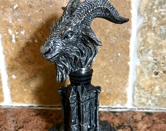 Gothic Raven Wine Bottle Holder Statue - Edgar Allan Poe Inspired Halloween Decor, 6.25" Tall, Resin