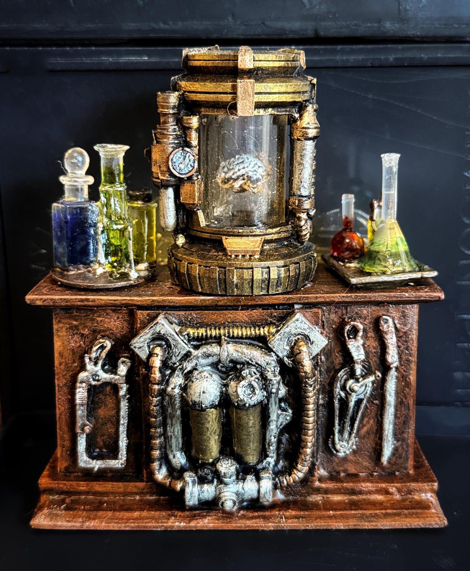 Frankenstein Lab Objects Frankenstein Laboratory Tealight Holder, Full Color | Mad Scientist Lab ...