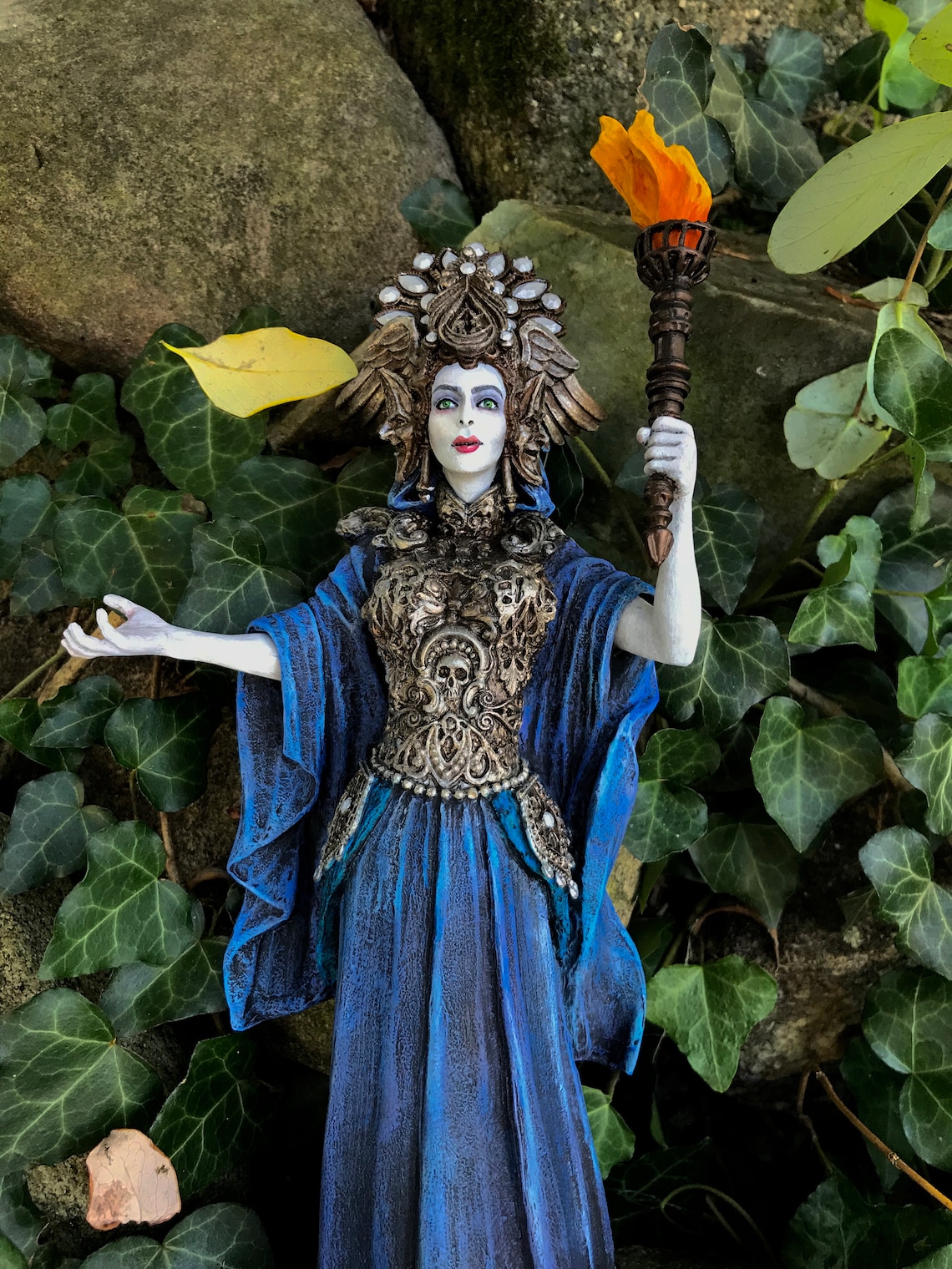 Hecate Goddess of Witchcraft and Magic Statue Full Color Etsy