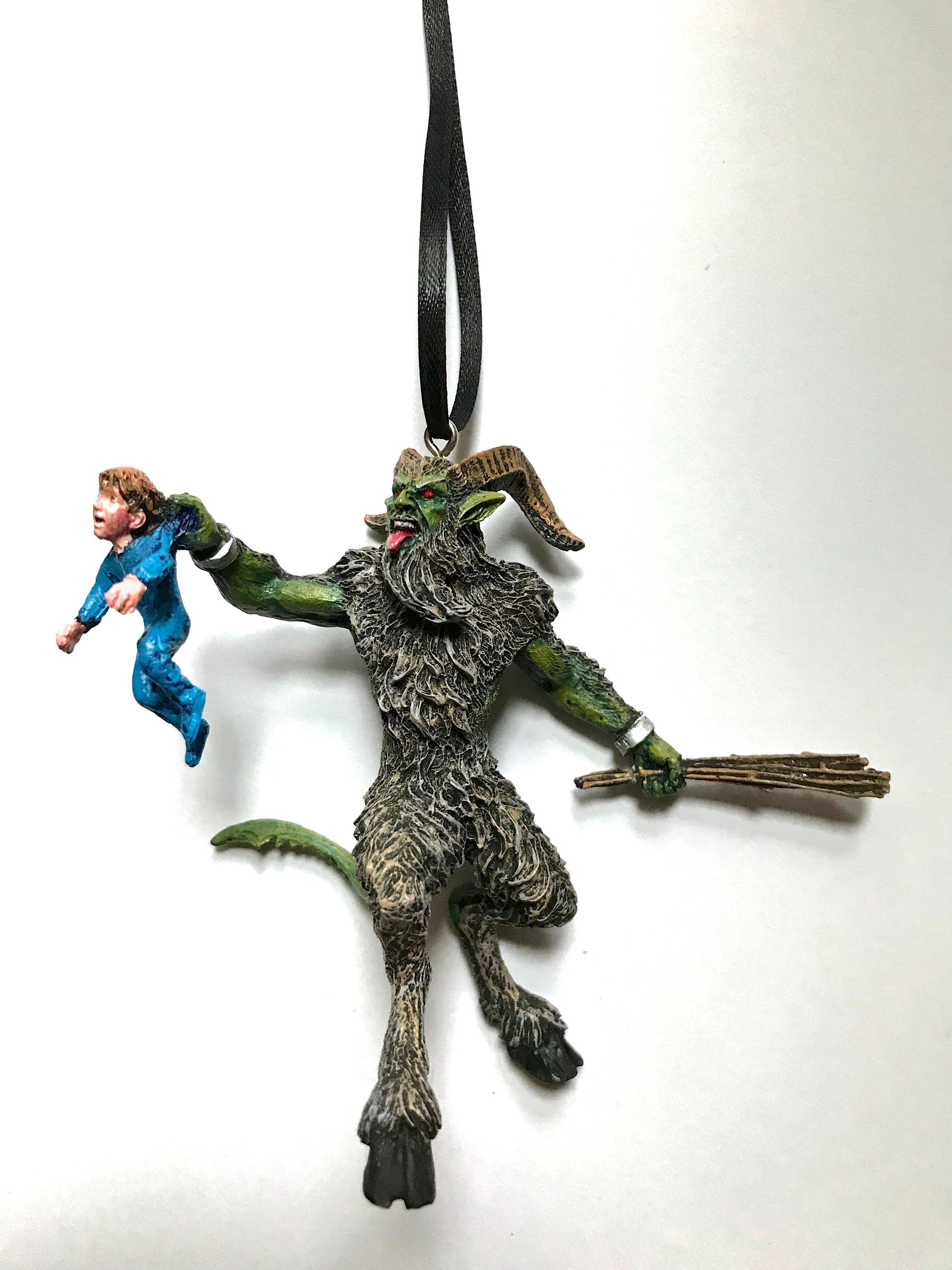 Krampus III Ornament, Full Color Resin Sculpture | Christmas Legend Figurine | Unique Dark Christmas Demon Ornament for Holiday Decor