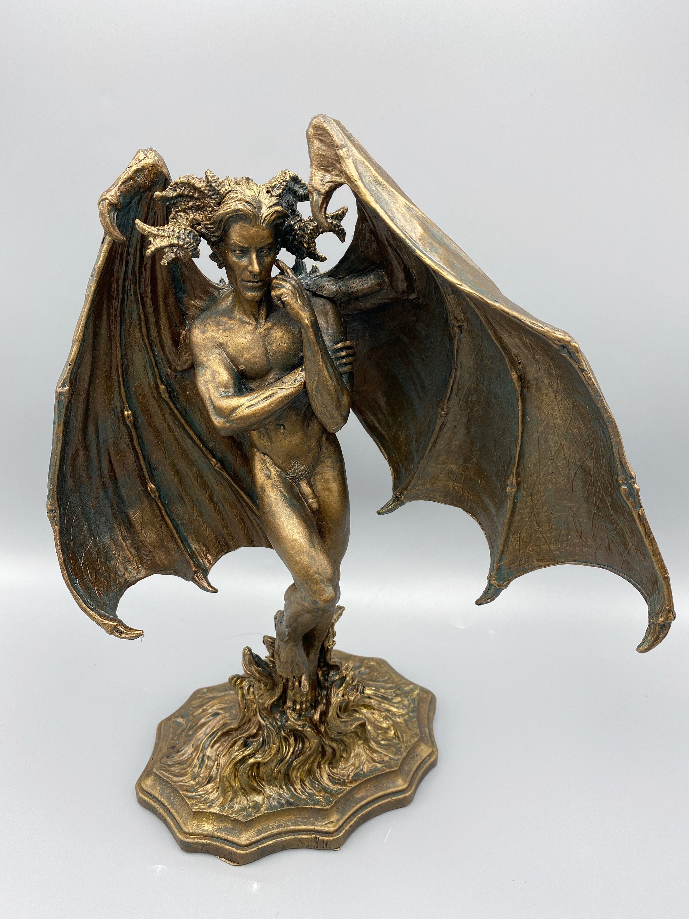 Lucifer Morning Star Statue, Hand Painted Resin Sculpture