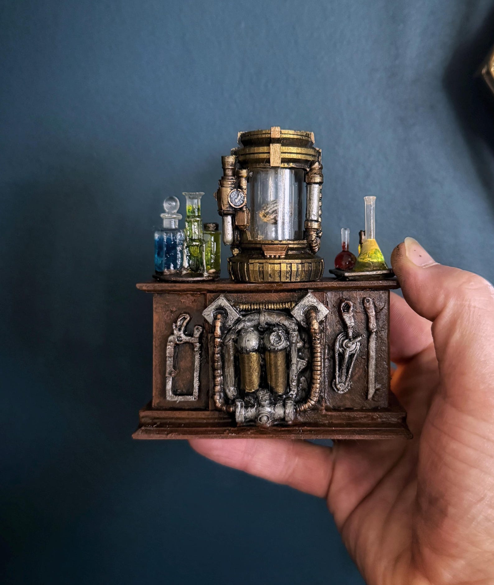 Frankenstein Lab Objects Frankenstein Laboratory Tealight Holder, Full Color | Mad Scientist Lab ...
