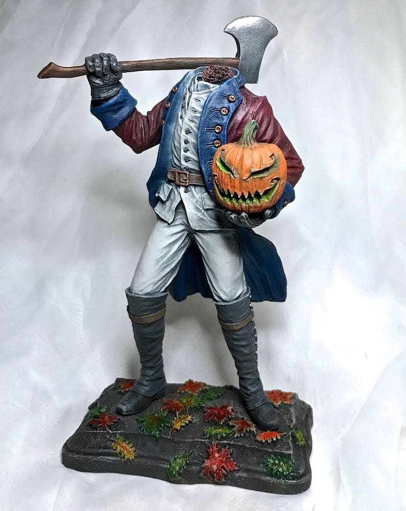 Headless Horseman Statue Full Color Etsy
