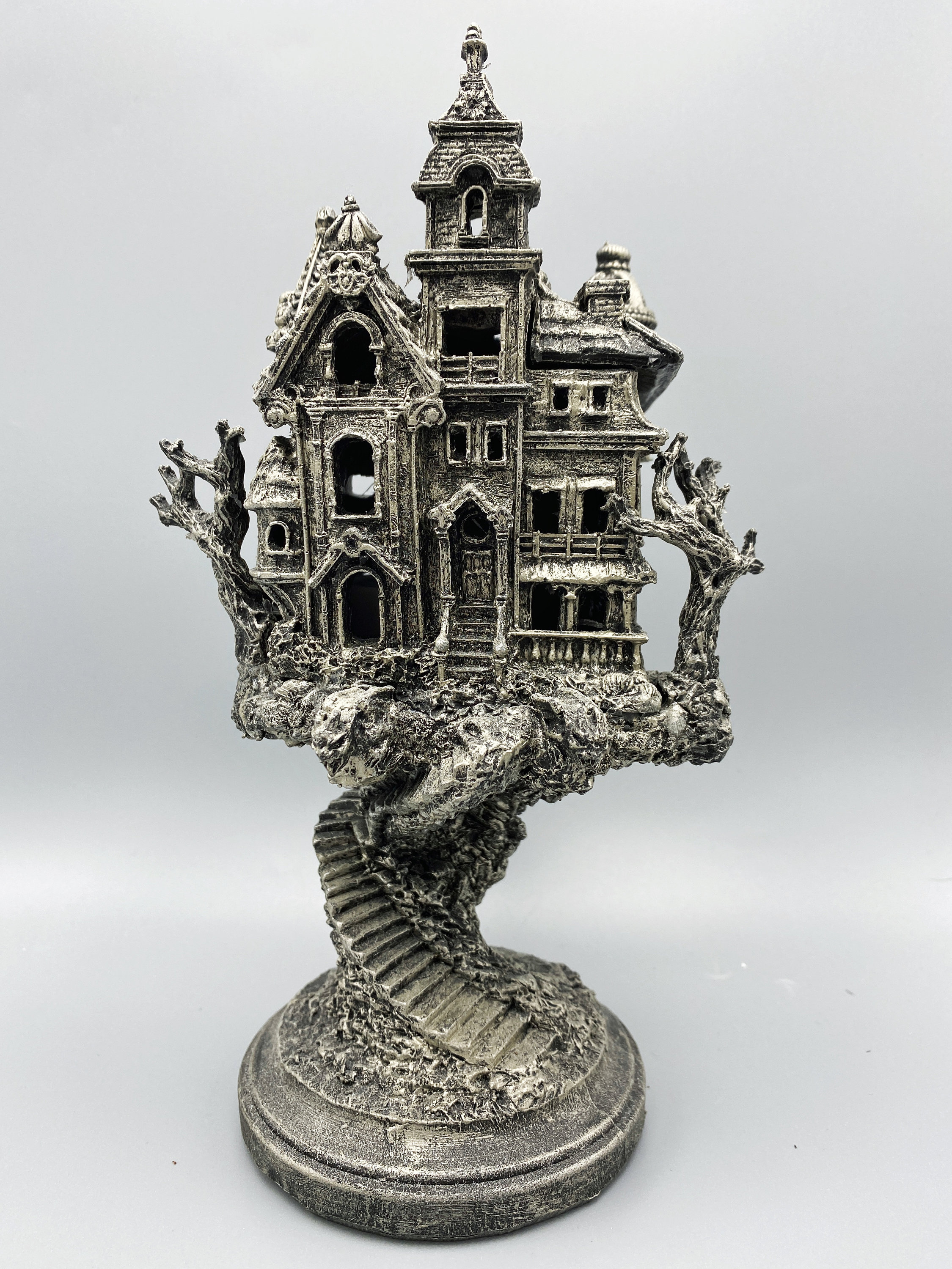 Haunted Mansion, Resin Sculpture With LED Tea Light | Victorian