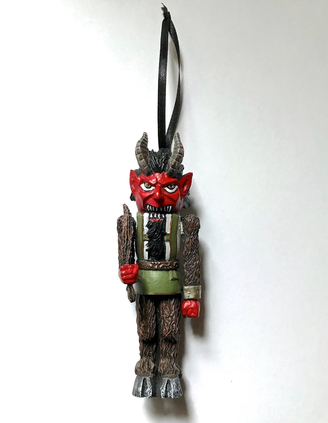 Krampus Nutcracker Ornament, Full Color, Resin Sculpture Mythical