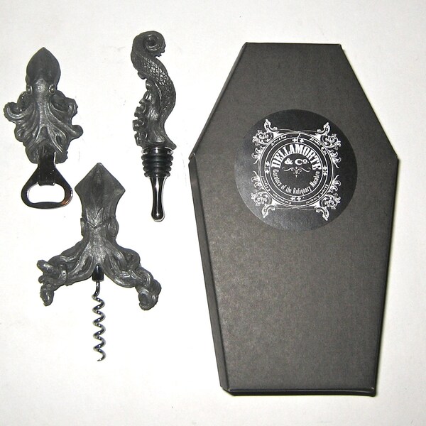 Kraken-Geschenk-Set von Wein Zubehör