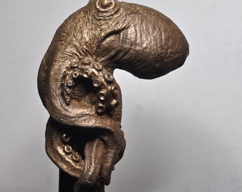 Kraken Cane, bonded bronze