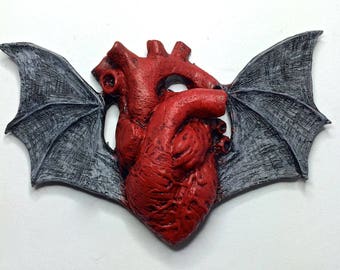 Batwing Heart Magnet