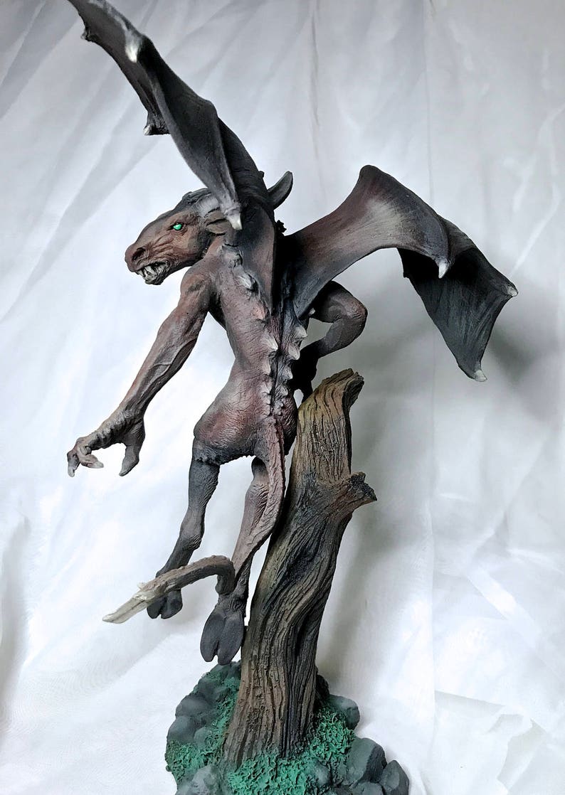 Jersey Devil Statue, Full Color Resin Sculpture | Cryptozoology ...