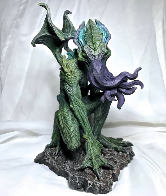 H.P. Lovecraft's Cthulhu Rising Statue, Full Color Sculpture