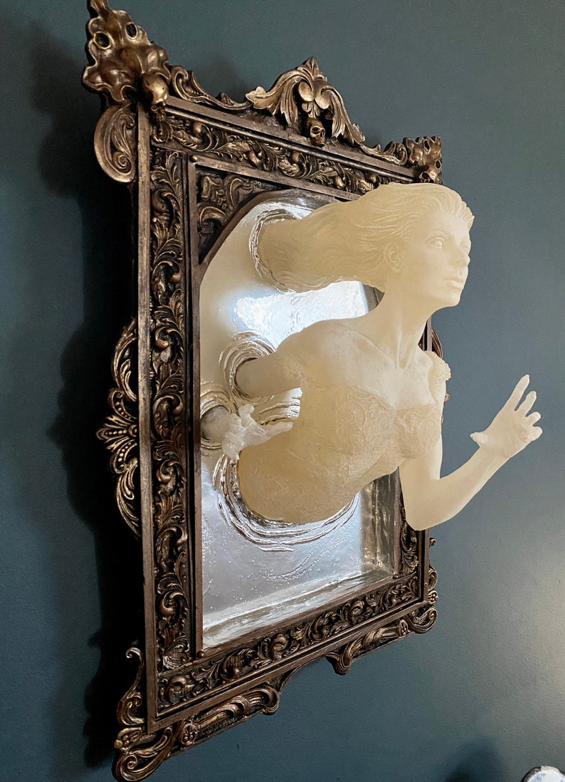 Ghost in the Mirror Wall Plaque, Extra Large Version, Glow in the Dark image 6