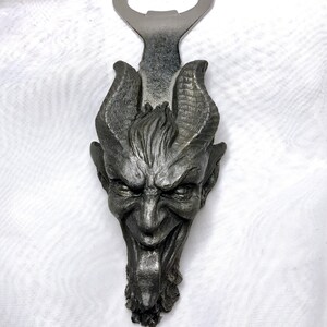 Krampus Bottle Opener, pewter finish image 4