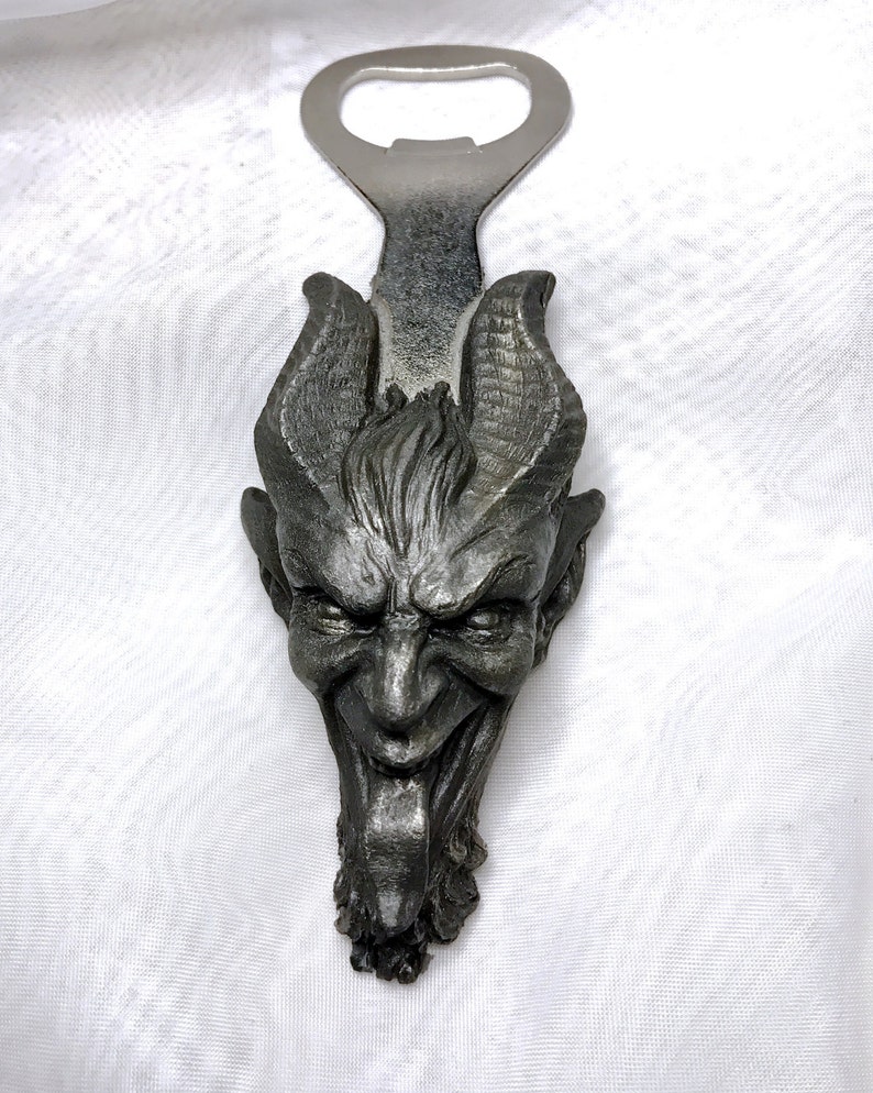 Krampus Bottle Opener, pewter finish image 4