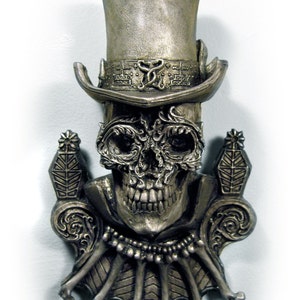 Baron Samedi Wall Plaque, pewter finish image 1